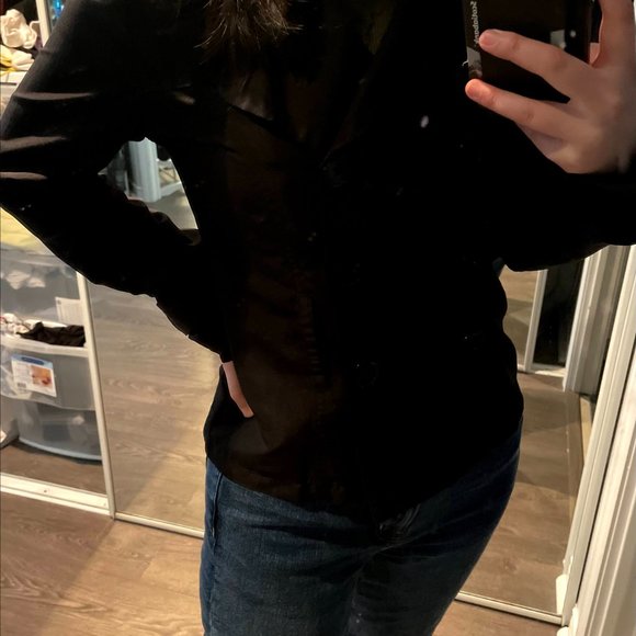 Paris Blues Black Short Trench Coat - Picture 5 of 6